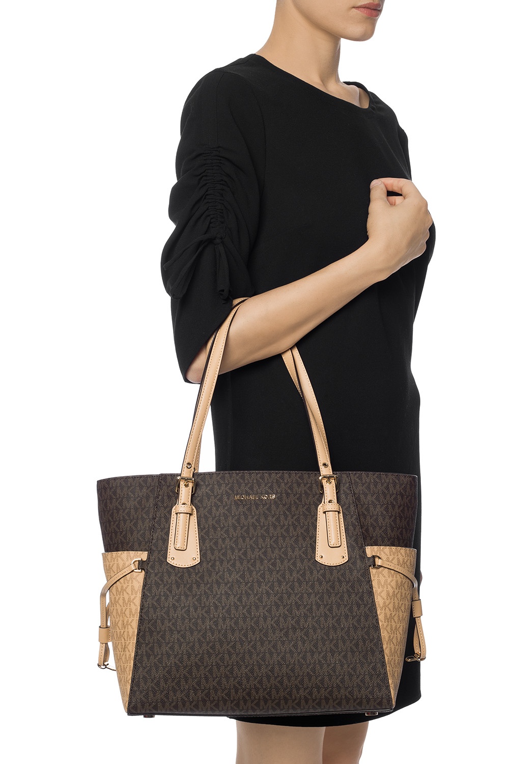 Michael Michael Kors VOYAGER' Shoulder bag with a logo and a pendant